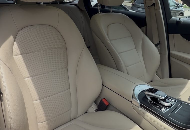 Mercedes-Benz C-Class cabin with cream leather seats cleaned and conditioned
